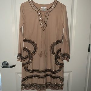 VENUS Pink Beaded Tunic Dress XS